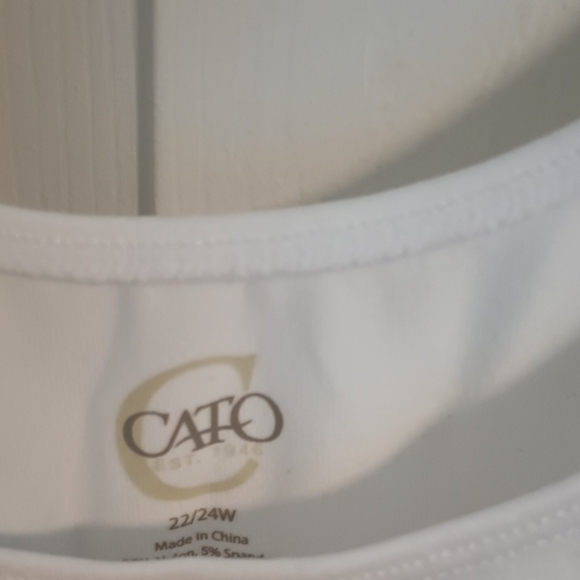 Cato Women's Tank Tops - White and Green - Picture 2 of 5
